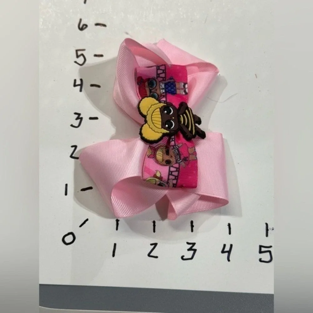 NEW‎ girls hair bow clip accessory LOL ribbon pinwheel barrette